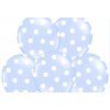 Balón svetlomodrý - Biele bodky 30 cm