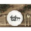 Dekorácia Christmas time - čierna 1 ks
