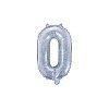 Fóliový balón Mini - Číslo 0 holografický 35cm