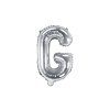 Fóliový balón Mini - Písmeno G 35cm strieborný
