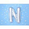 Fóliový balón Mini - Písmeno N 35cm strieborný