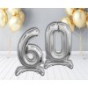 Samostojaci fóliový balón 6 strieborný 74 cm