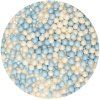 Cukrové guličky Soft Pearls - Modré/Biele 60 g