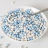 Cukrové guličky Soft Pearls - Modré/Biele 60 g