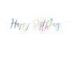 Banner dúhový - Happy Birthday 16,5 x 62 cm