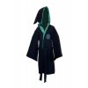 93562 Slytherin Long Length Robe Kids Black Logo Embroidered on Chest FRONT