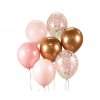 Balónová kytica - ružové odtiene 7 ks
