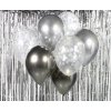 Balónová kytica - strieborné odtiene 7 ks
