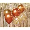 Balónová kytica - zlaté odtiene 7 ks