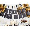 Banner Happy New Year čierny