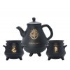 harry potter teapot with hogwarts cauldrons set (3)
