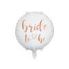 Fóliový balón Bride to be - bieloružový 45 cm