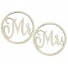 Drevená svadobná dekorácia - Mr.&  Mrs. 2 ks