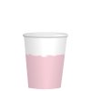 Papierové poháre ružovo-biele 8 ks 250 ml