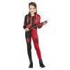 Dievčenský kostým - Harley Quinn červeno/čierny