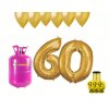 Hélium párty set na 60. narodeniny so zlatými balónmi