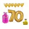 Hélium párty set na 70. narodeniny so zlatými balónmi