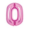Fóliový balón narodeninové číslo 0 ružový 66cm