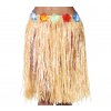 Slamenná havajská sukňa s kvietkami 50 cm