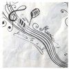 Servítky - Music, biele