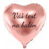 Fóliový balón s textom - Ružovozlaté srdce 61 cm