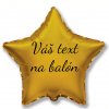 Fóliový balón s textom - Zlatá hviezda 45 cm