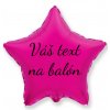 Fóliový balón s textom - Tmavoružová hviezda 45 cm