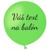 Balón s textom - Svetlozelený 80 cm