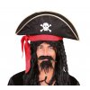 Pirátsky klobúk s červenou stuhou