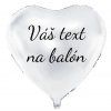 Fóliový balón s textom - Biele srdce 61 cm