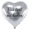 Fóliový balón s textom - Strieborné srdce 61 cm