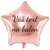 Fóliový balón s textom - Ružovozlatá hviezda 70 cm
