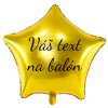 Fóliový balón s textom - Zlatá hviezda 70 cm