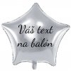 Fóliový balón s textom - Strieborná hviezda 70 cm