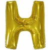 Fóliový balónik - písmeno H, zlatý 86 cm