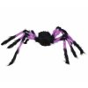 Halloweenska dekorácia - Fialový pavúk 75 cm