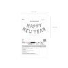 Fóliový balón - Happy New Year, strieborné