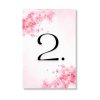 Číslo stola - Ružové kvetiny