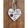 Drevená dekorácia - Všetko najlepšie 50