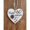 Drevená dekorácia - Všetko najlepšie 60