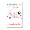 Etiketa na fľašu - Srdiečko