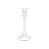clear glass taper candleholder 10 5cm x 10 5cm x 24 5cm