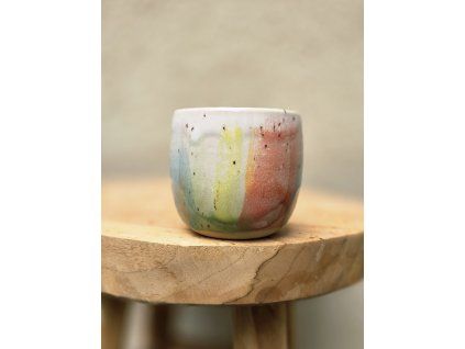 35. kalíšek cappuccino duhový