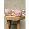 8. hrníček cappuccino baby pink se zlatým srdíčkem