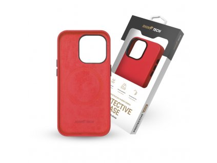 rhinotech pu leather case with magsafe for iphone 14 pro max red