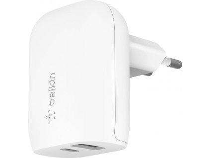 belkin dualni nastenna nabijecka power delivery 20w usb c 12w usb a bila wcb008vfwh