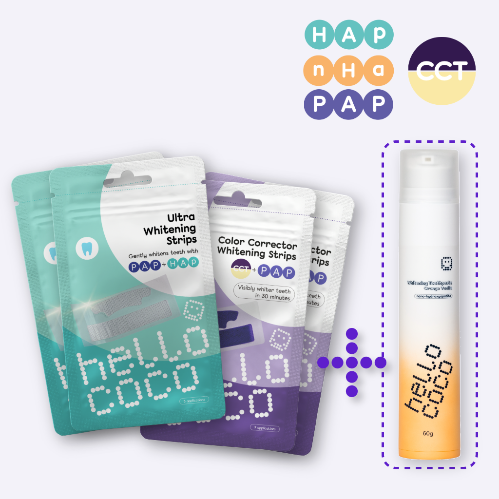 Bělící duo set + dárek zubní pasta nha orange