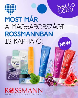 🇭🇺 A hello coco már a magyarországi ROSSMANN-ban is elérhető! 💜 Hatalmas öröm számunkra, hogy termékeinket mostantól már a...