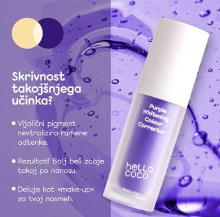 Odkrij skrivnost takojšnjega učinka vijoličnega korektorja 💜 #hellococo