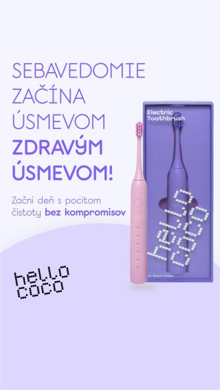Už máte svoju sonickú kefku od hello coco? Na výber zo 4 farieb. #hellococo